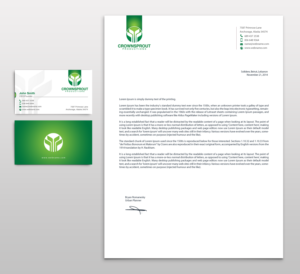 Letterhead Design by chandrayaan.creative for Crownsprout Productions | Design: #7195549