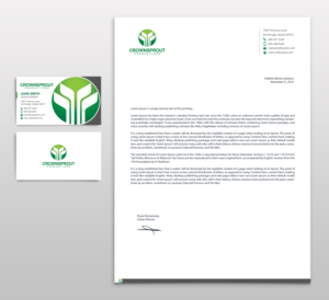 Letterhead Design by chandrayaan.creative for Crownsprout Productions | Design: #7195551