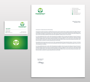 Letterhead Design by chandrayaan.creative for Crownsprout Productions | Design #7195556