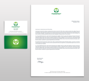 Letterhead Design by chandrayaan.creative for Crownsprout Productions | Design: #7195557
