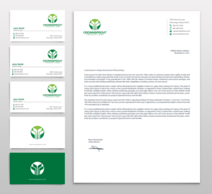 Letterhead Design by chandrayaan.creative for Crownsprout Productions | Design: #7222408
