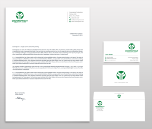Letterhead Design by chandrayaan.creative for Crownsprout Productions | Design: #7240232