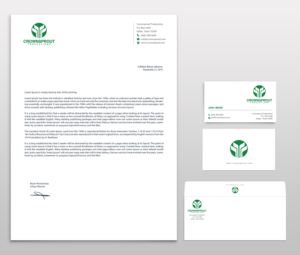 Letterhead Design by chandrayaan.creative for Crownsprout Productions | Design: #7240233