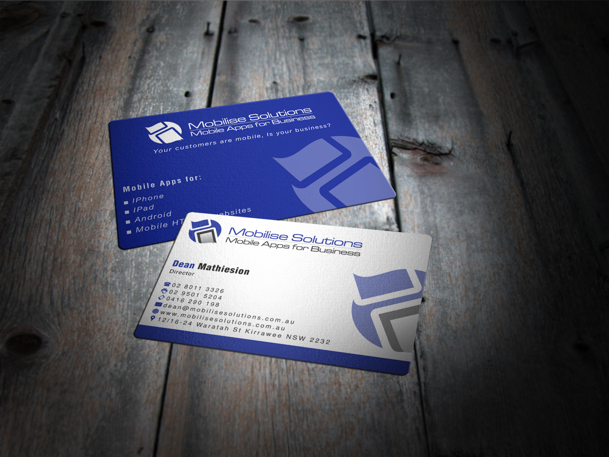 Business Card Design by MT for Mobilise Solutions | Design #1833792