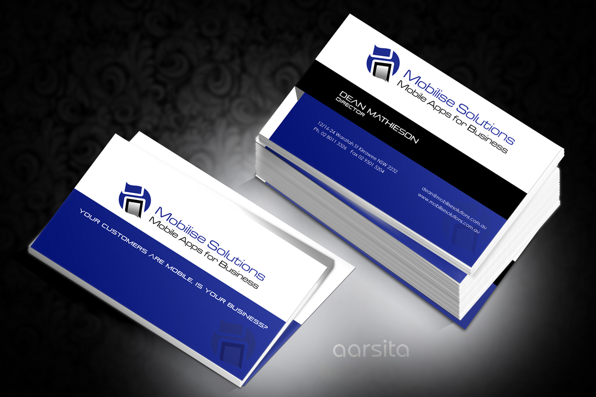 Visitenkarten-Design von aarsita für Mobilise Solutions | Design #1819815