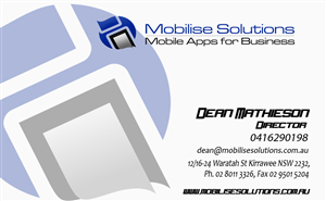 Design de Carte de Visite par Mqrwan92 pour Mobilise Solutions | Design : #1824260