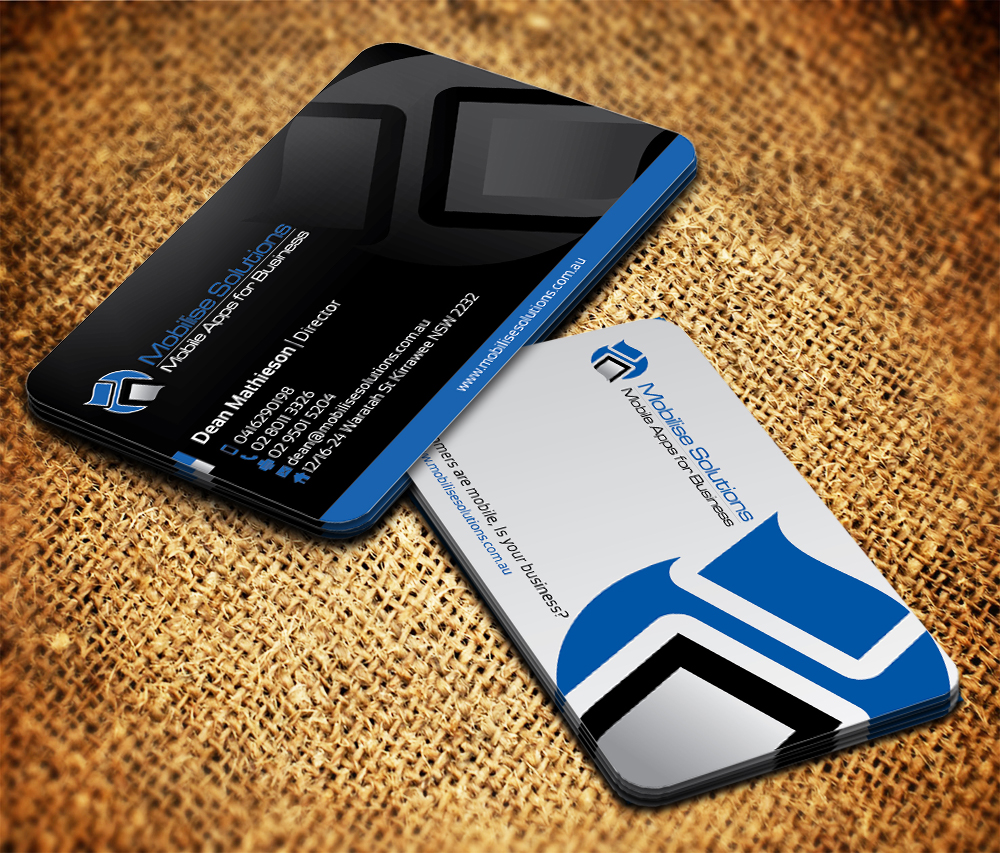 Design de Carte de Visite par Sarmishtha Chattopadhyay_loginchange pour Mobilise Solutions | Design #1823184