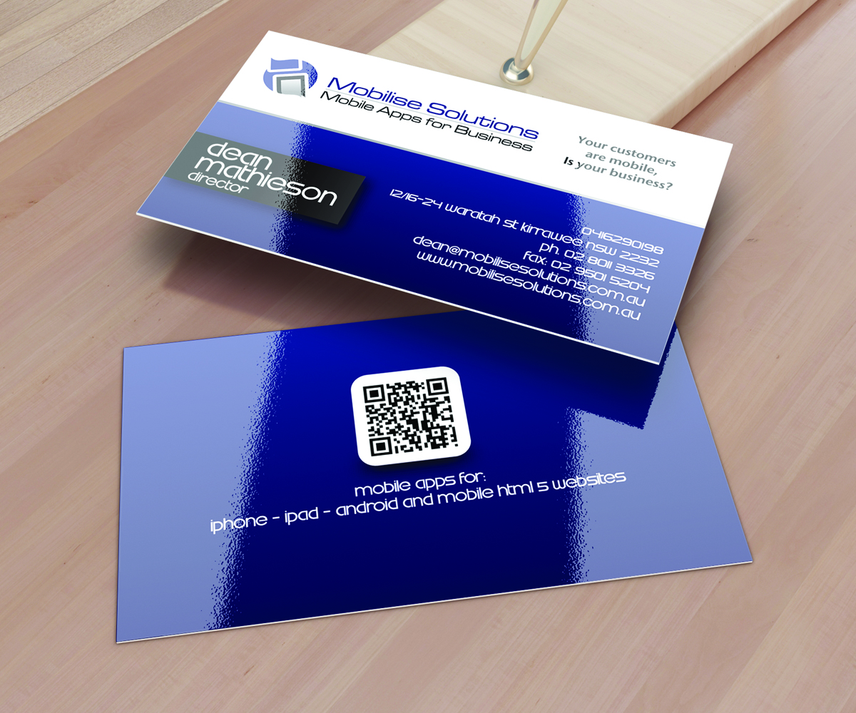 Design de Carte de Visite par JMFA pour Mobilise Solutions | Design #1831858