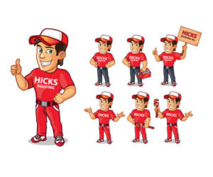 Design de Mascotte par GAGU pour Hicks Roofing | Design : #7148038