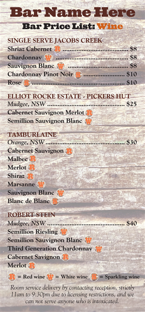 Menu Design by Bazzie L for Hudson Design | Design: #1831144