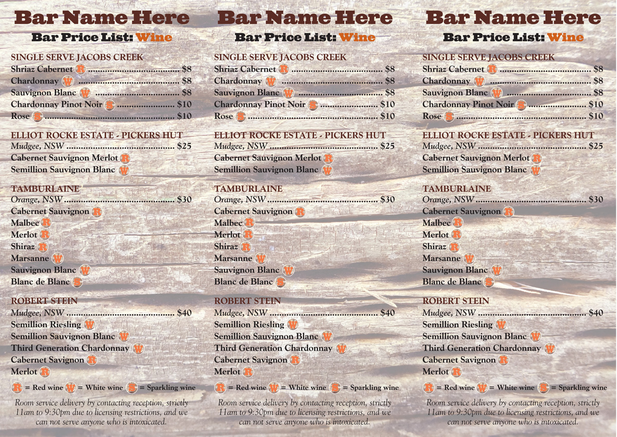 Menu Design by Bazzie L for Hudson Design | Design #1831172