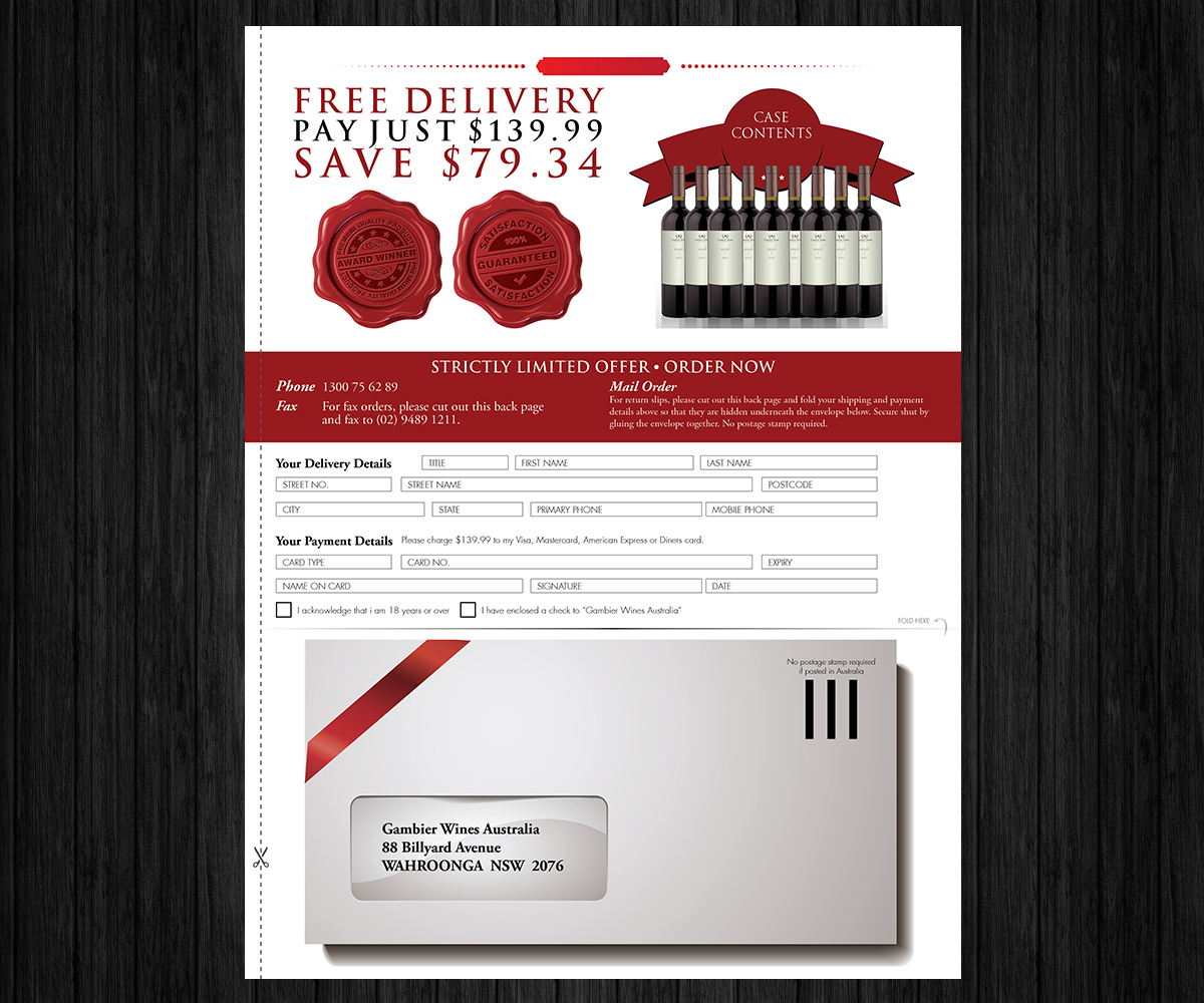 Design de Catalogue par Boss Designs pour gambier wines australia  | Design #1902870