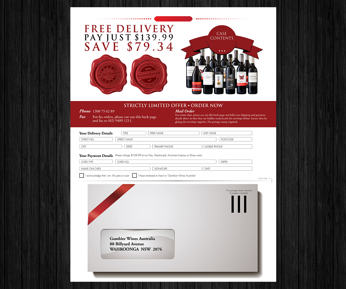 Catalogue Design by Boss Designs for gambier wines australia  | Design #1923523