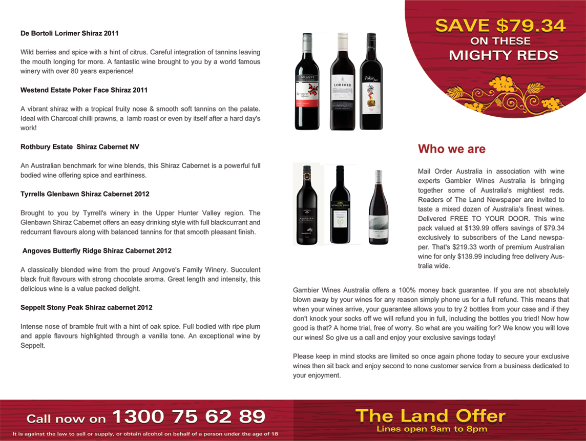 Design de Catalogue par designcruze pour gambier wines australia  | Design #1882704