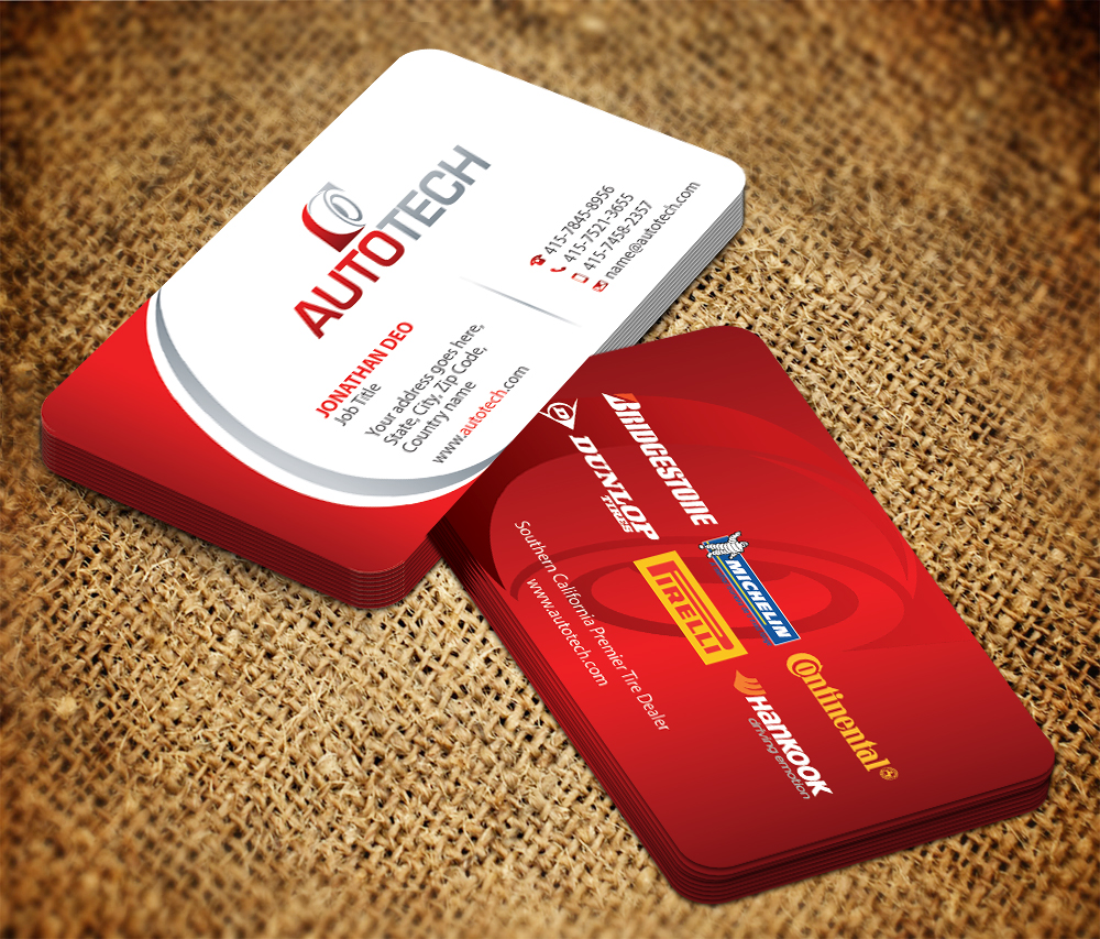 Business Card Design by Sarmishtha Chattopadhyay_loginchange for AUTOTECH | Design: #7822552