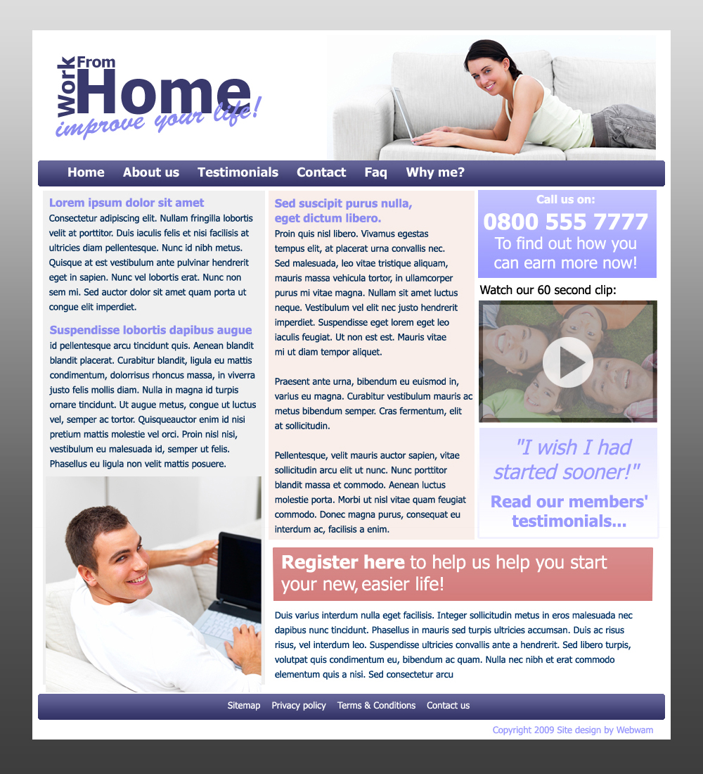 Web Design by Lawrence Clifford for this project | Design #11707
