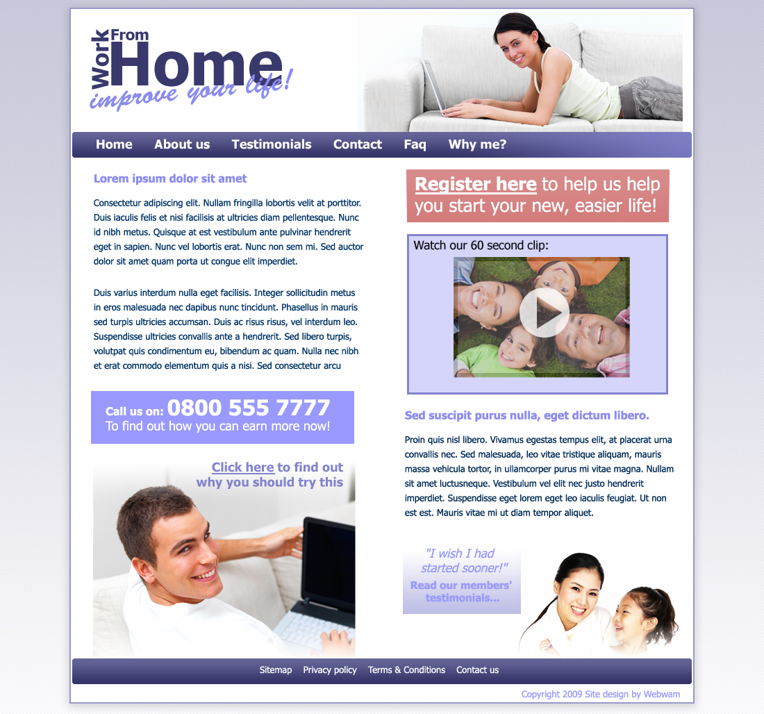 Web Design by Lawrence Clifford for this project | Design #11917