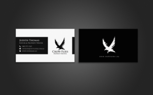 Business Card Design by chandrayaan.creative for As The Crow Flies property writing | Design: #7161543