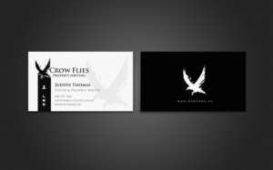 Business Card Design by chandrayaan.creative for As The Crow Flies property writing | Design: #7161546
