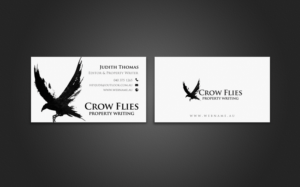 Business Card Design by chandrayaan.creative for As The Crow Flies property writing | Design: #7161555