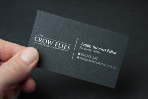 Business Card Design by yellowpixell for As The Crow Flies property writing | Design: #7159679