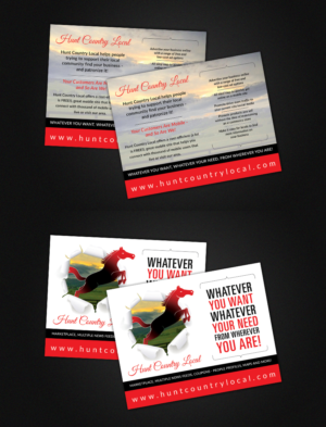 Postcard Design by uk for Hunt Country Local | Design #7161966