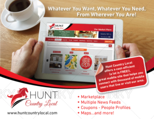 Postcard Design by Pinky  for Hunt Country Local | Design #7163873