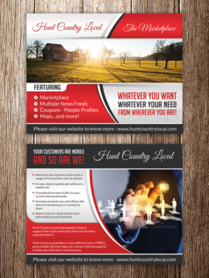 Postcard Design by debdesign for Hunt Country Local | Design: #7157472