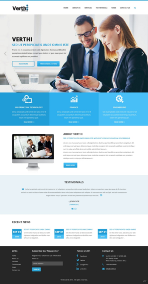 Landing Page Design by pb for Verthi (Pty) Ltd | Design: #7161896