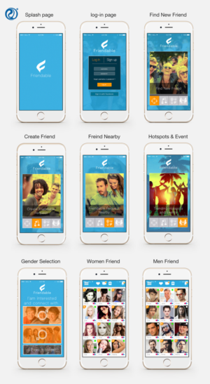 App-Design von rdesign12 für Friendable, Inc | Design: #7180959