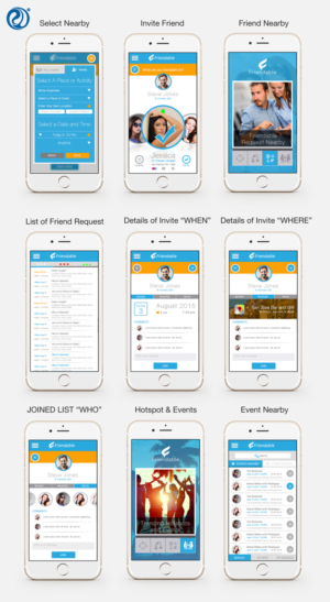 App-Design von rdesign12 für Friendable, Inc | Design: #7205010
