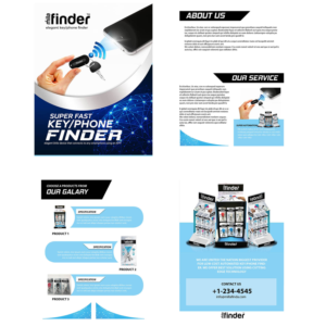 Wholesale company needs a sales brochure for our latest gadget- Key Finder. We sell to retailers | Broschüren-Design von Finley Johnson