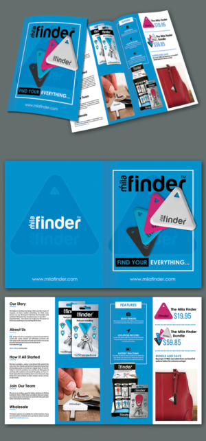 Wholesale company needs a sales brochure for our latest gadget- Key Finder. We sell to retailers | Broschüren-Design von BLUE WINGS