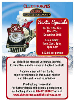Santa Specials Poster for Light Railway | Poster Design by OMSPlus Creative Solutions