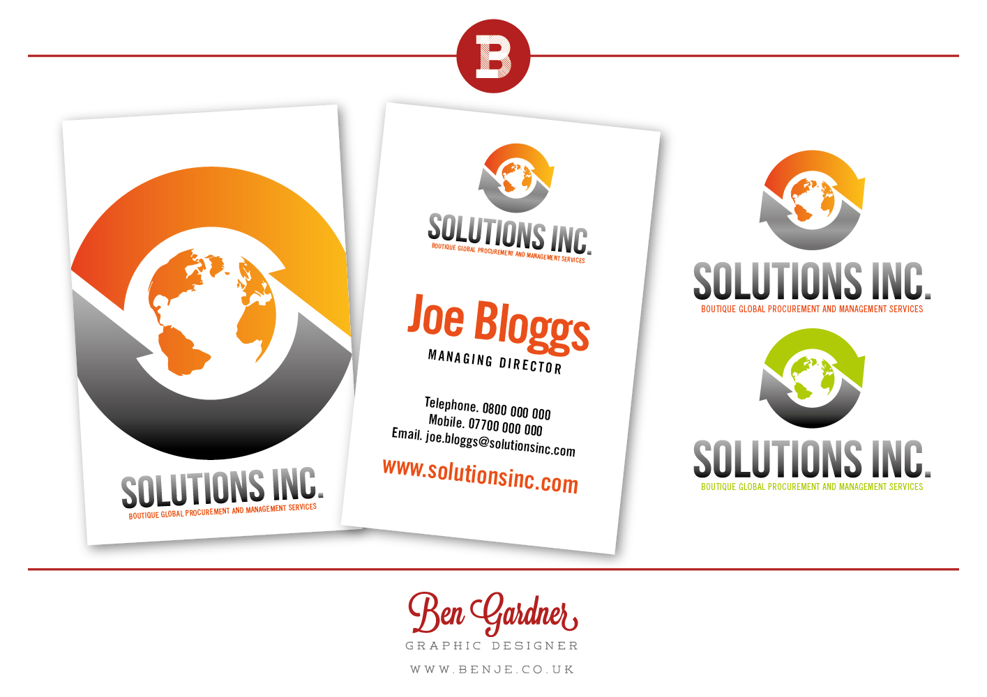 Business Card Design by Ben for Solutions Inc. | Design #1830377