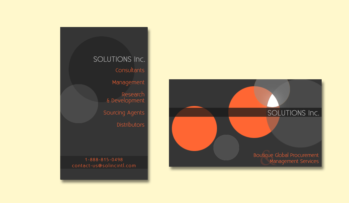 Business Card Design by Tanya for Solutions Inc. | Design #1845257