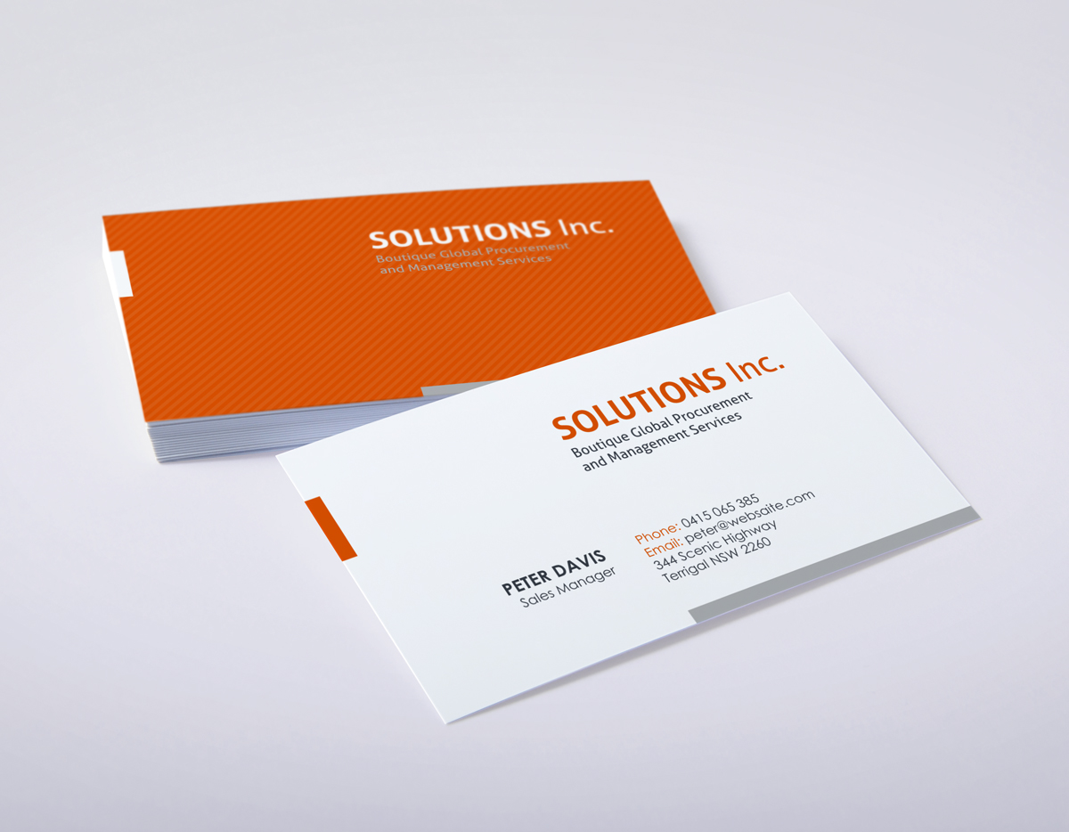 Design de Carte de Visite par logodentity pour Solutions Inc. | Design #1832510
