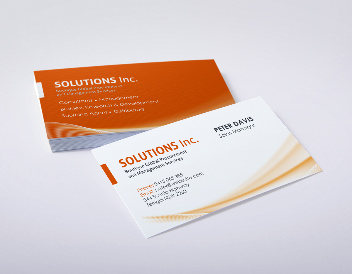 Visitenkarten-Design von logodentity für Solutions Inc. | Design #1832576