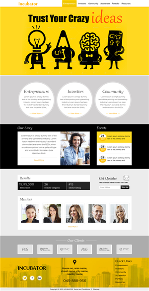 Incubator Website | Diseño Web por Mayank Patel
