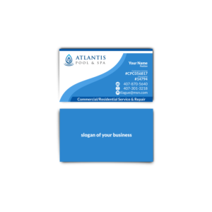 Design de Carte de Visite par Sart Armstrong pour Atlantis Pool/Spa Service&Repair LLC | Design #7270973