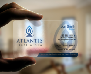 Business Card Design by AFHUN for Atlantis Pool/Spa Service&Repair LLC | Design: #7253085