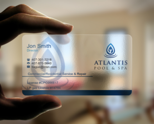 Business Card Design by AFHUN for Atlantis Pool/Spa Service&Repair LLC | Design: #7253087
