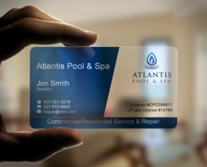Business Card Design by AFHUN for Atlantis Pool/Spa Service&Repair LLC | Design: #7253089