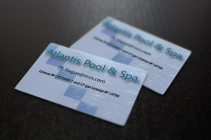 Business Card Design by Art Vision for Atlantis Pool/Spa Service&Repair LLC | Design: #7182736