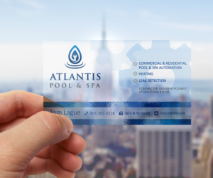 Business Card Design by elveneclipse for Atlantis Pool/Spa Service&Repair LLC | Design: #7242109