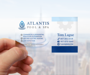 Design de Carte de Visite par elveneclipse pour Atlantis Pool/Spa Service&Repair LLC | Design #7254811