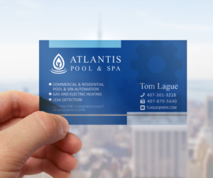 Business Card Design by elveneclipse for Atlantis Pool/Spa Service&Repair LLC | Design: #7254812