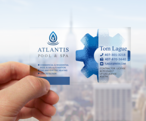 Business Card Design by elveneclipse for Atlantis Pool/Spa Service&Repair LLC | Design: #7254833