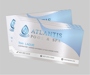 Business Card Design by elveneclipse for Atlantis Pool/Spa Service&Repair LLC | Design: #7334249
