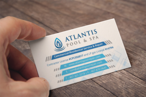 Visitenkarten-Design von Atul Parmar für Atlantis Pool/Spa Service&Repair LLC | Design: #7322362